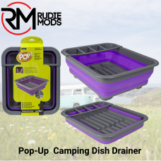 Summit Pop! Dish Drainer With Draining system Purple/Grey - Ideal for Camping